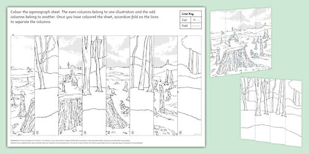 deforestation coloring page