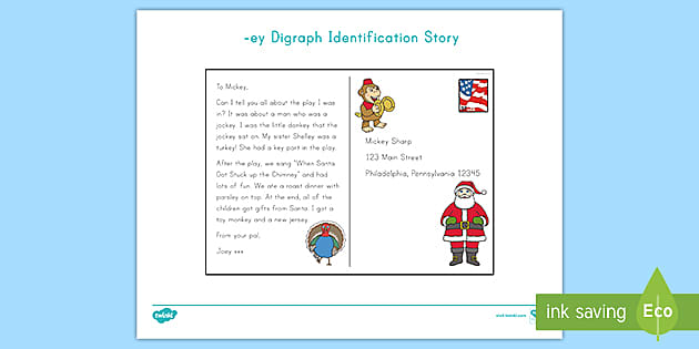 -ey Digraph Identification Story (teacher made) - Twinkl