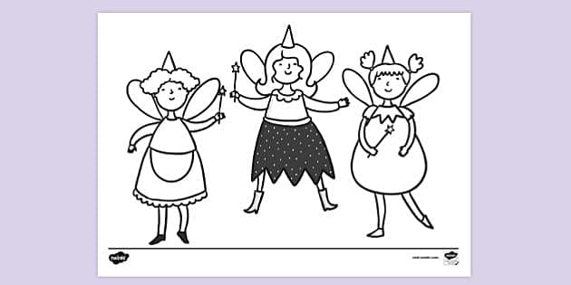 FREE! - Fairies Colouring Sheet - Twinkl Resources - Twinkl