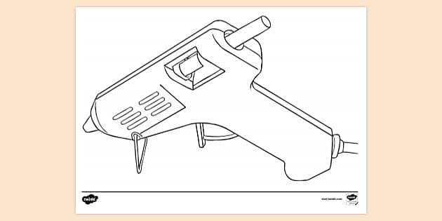 gun colouring pages