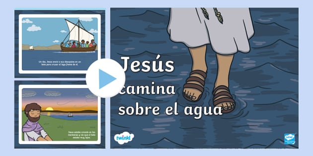 carro absceso Letrista PowerPoint: Historia de Jesús caminando sobre el agua
