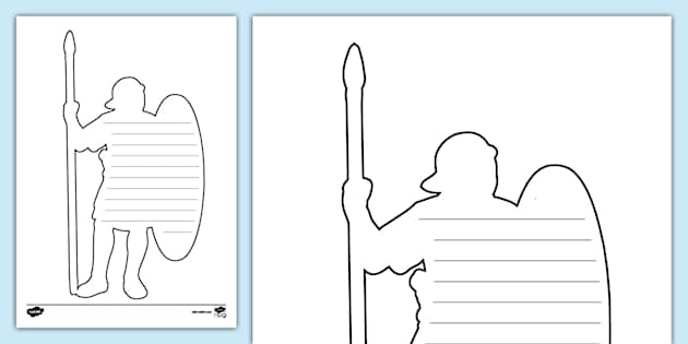 Roman Soldier Writing Template (teacher-made) - Twinkl