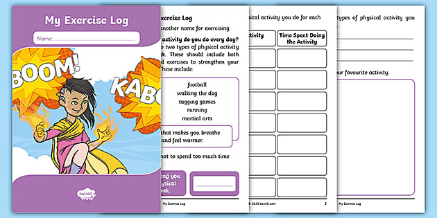 Printable PE Log - Twinkl Move at Home - KS1 - KS2 - Twinkl
