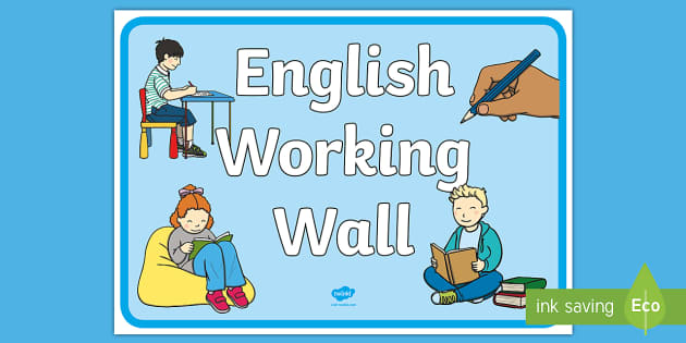 English Working Wall Display Poster - English Working Wall Display Poster