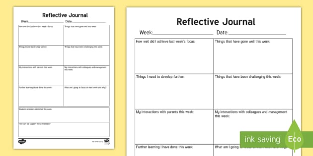 Teaching Reflective Progress Sheet - Twinkl