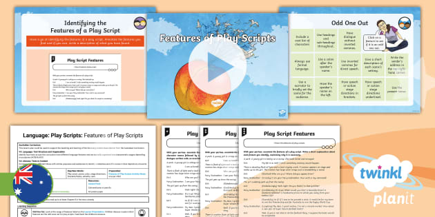 Features of a Play Script - Playscripts KS2 PPT - Twinkl