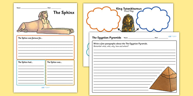 Ancient Egypt Mind Map and Activity Worksheets