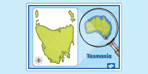 Tasmania Map Poster 