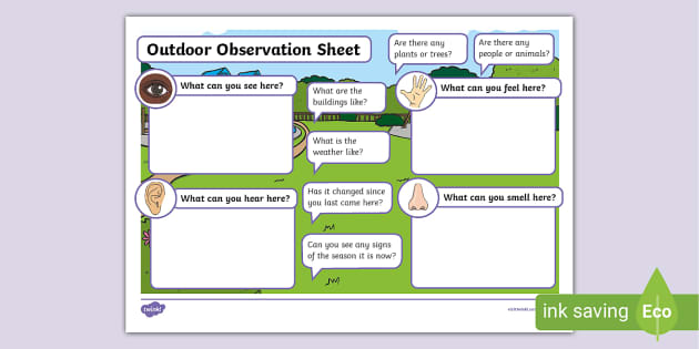 Outdoor Observation Sheet - Geography Resources - KS1