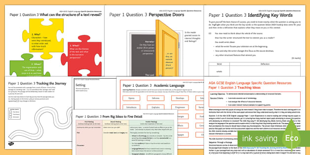 GCSE Writing about Structure: AQA English Language Paper 1 Q3