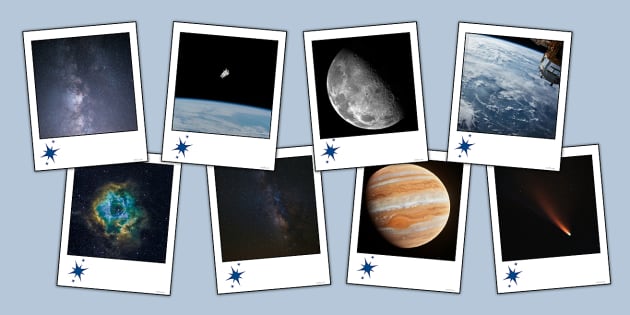 Space Instant Photo Style Display Images (teacher made)