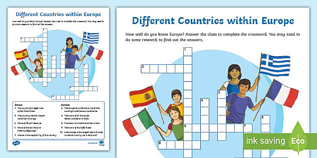 World Geography Crossword Puzzle