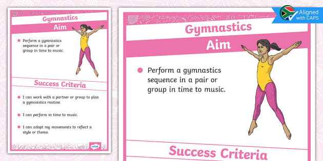 FREE! - Grade 5 Term 3 Physical Education Gymnastics: Aims Poster