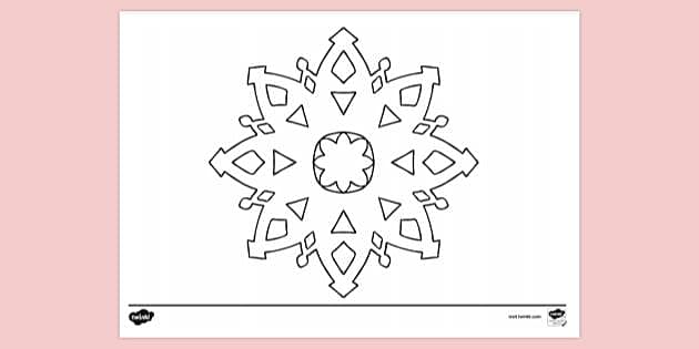 FREE! - Snowflake Template Colouring