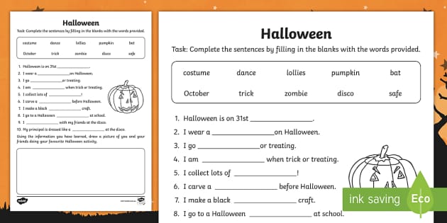 Halloween Vocabulary by Encouraging Englishh