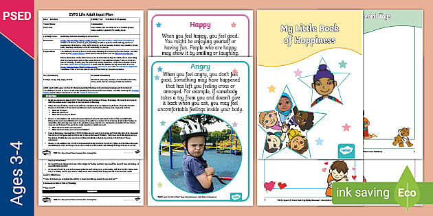 EYFS PSED Regulating Emotions Book Of Happiness Plan And Pack