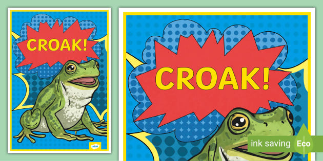 Frog Pop Art Display Poster (teacher made) - Twinkl