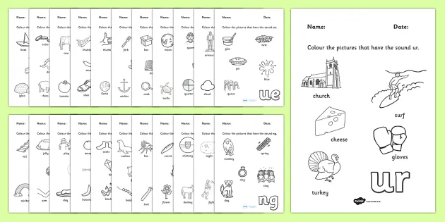 Digraph Coloring Worksheets Phonics (Teacher-Made) - Twinkl