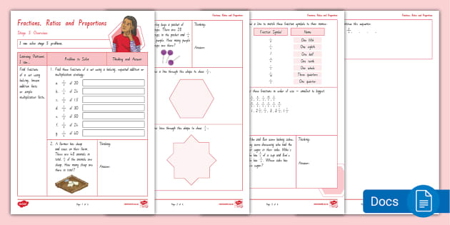 Stage 5 Fractions Overview Worksheet