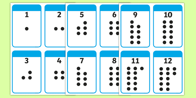 digits to 30 with counting dots flashcards teacher made