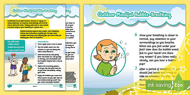  NEW Mindful Bubble Blowing Activity teacher Made 