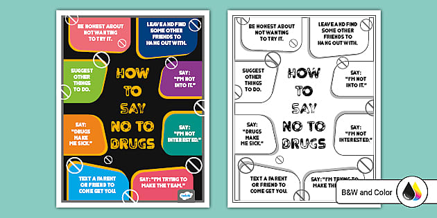 Say No to Drugs Poster (teacher made) - Twinkl