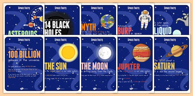 Space Facts Posters - ESL Space Themed Resources - Twinkl