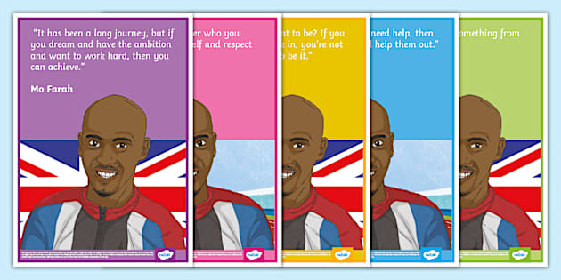 Sir Mo Farah Quotes Display Posters (teacher made) - Twinkl