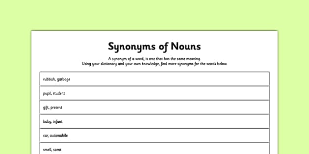 homework noun synonym
