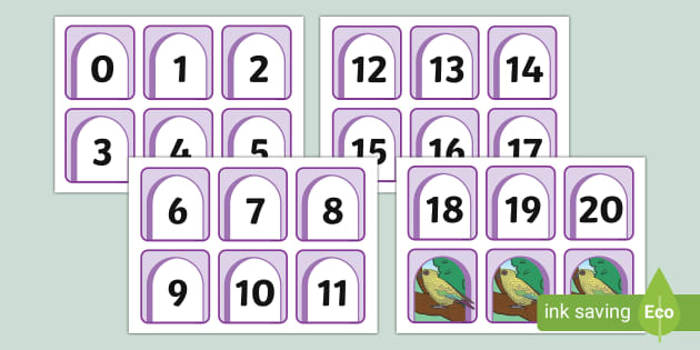 Combinations to 20: Dollar Deals Memory Game: Turn Twenty