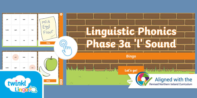 Linguistic Phonics Phase 3a 'l' Sound Bingo Game - Twinkl