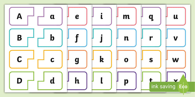 Uppercase B, C, D and E 