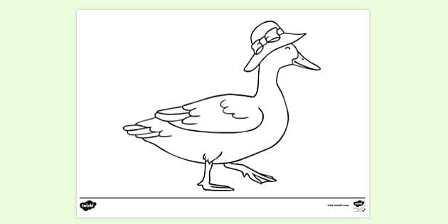 duck coloring page little bear