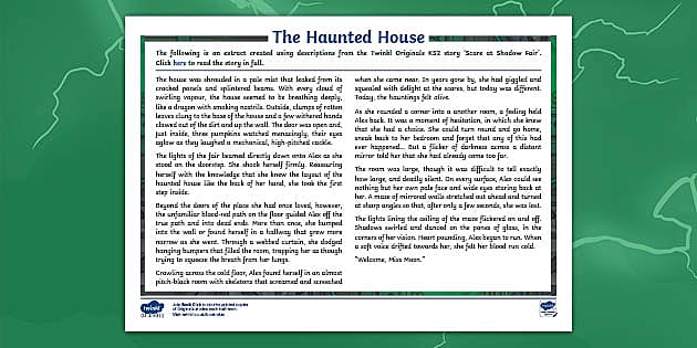 the haunted house essay 150 words