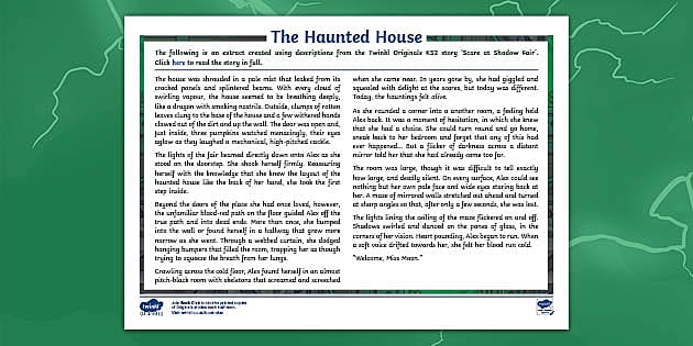 haunted house description essay