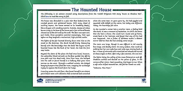 Haunted House Descriptive Writing Spooky Setting Description