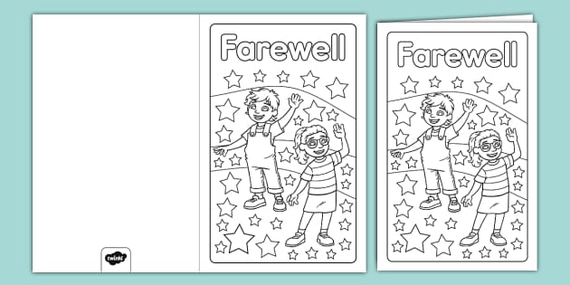 Farewell Colouring Cards (teacher made) - Twinkl