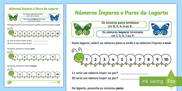 Atividades Números Pares e Ímpares: Melhores Modelos!