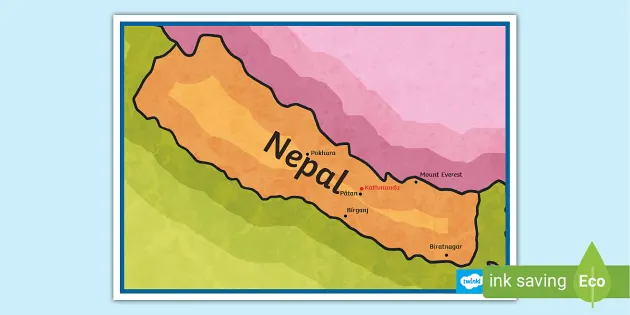 physical map of nepal