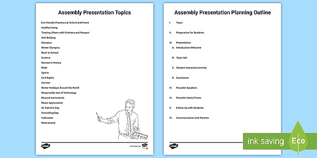 assembly presentation topics for grade 1