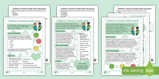 KS1 Children S Mental Health Week Reading Comprehension   T E 1700220386 Ks1 Childrens Mental Health Week 2024 Differentiated Reading Comprehension Activity Ver 1 