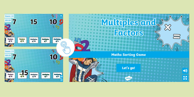FREE! - 👉 Multiples and Factors Interactive Maths Sorting Game
