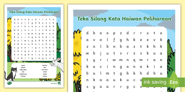 Teka Silang Kata Haiwan Peliharaan (teacher made) - Twinkl