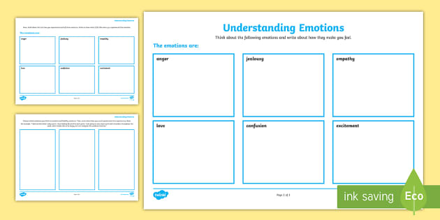 Understanding Emotions Worksheet (teacher made)