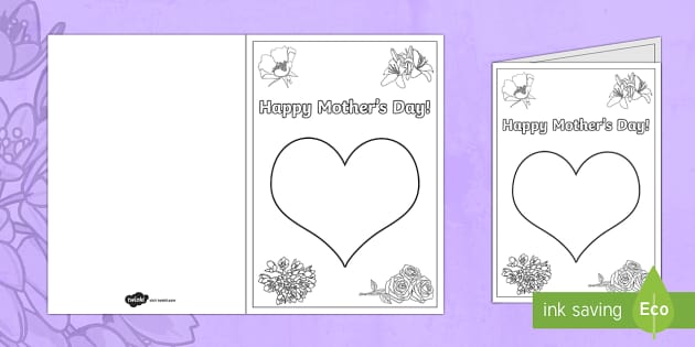 Free Mothers Day Cards Preschool Activity Twinkl