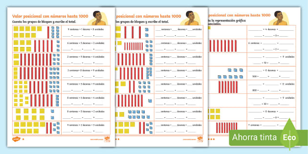 Hoja De Actividad: Valor Posicional Hasta El 1000 - Twinkl