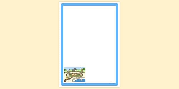 FREE! - Zoo Page Border | Page Borders | Twinkl Resources