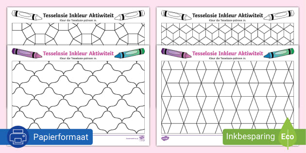 Tesselasie Inkleur Aktiwiteit (teacher Made) - Twinkl