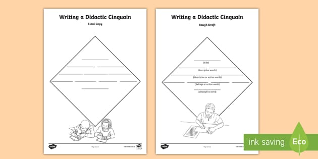 Didactic Cinquain Poem Writing Template teacher Made 