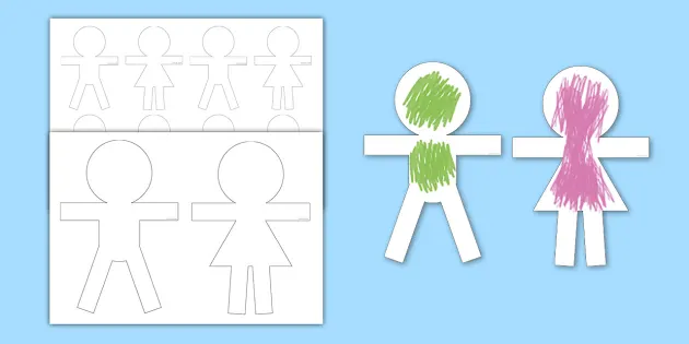 Printable Paper Doll template